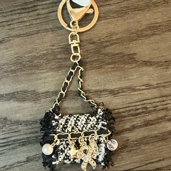 Novelty Mini Handbag Shape Charm Pendant Or Keychain Black NWOT - Picture 7 of 7